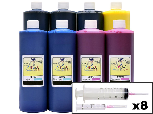 8x500ml Ink Refill Kit for CANON PFI-1100, PFI-1300, PFI-1700